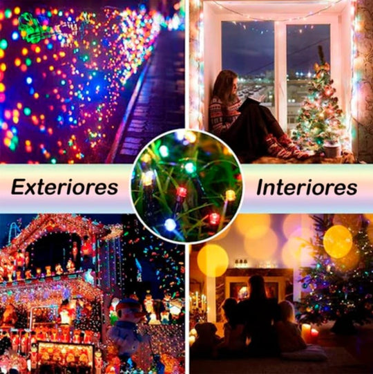 LUCES DE COLORES CON PANEL SOLAR