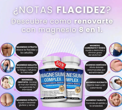 Magnesio Complex™ 8 en 1 (90 Cápsulas Original)