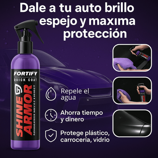 SHINE ARMOR | SPRAY 3 EN 1 PARA AUTO +PAÑO LIMPIADOR