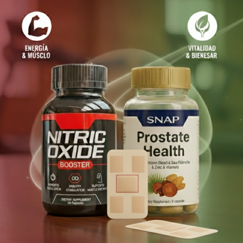 Prostate Health + Nitric Oxide (LLÉVATE GRATIS PARCHES DE DOLOR)