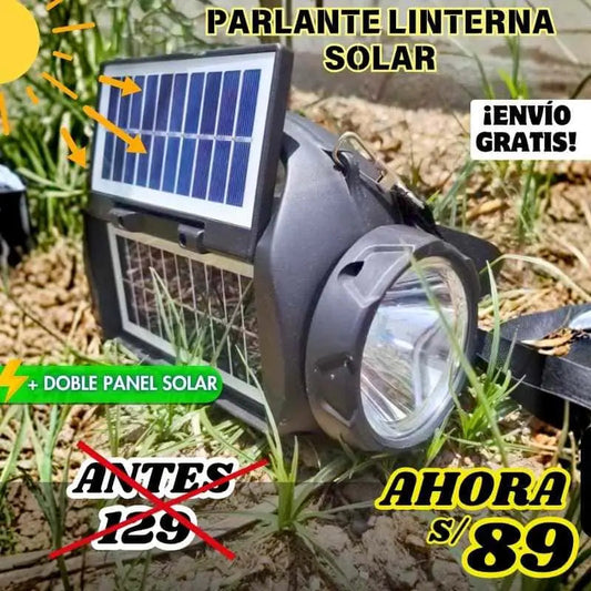 Parlante linterna solar
