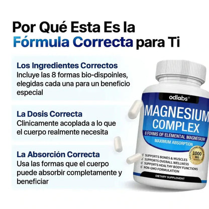 Magnesio Complex™ 8 en 1 (90 Cápsulas Original)